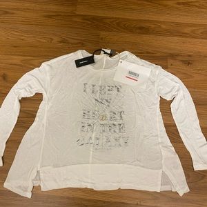 White let it shine long sleeve shirt